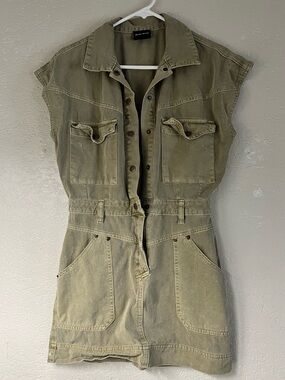 Army Green Sleeveless Dress